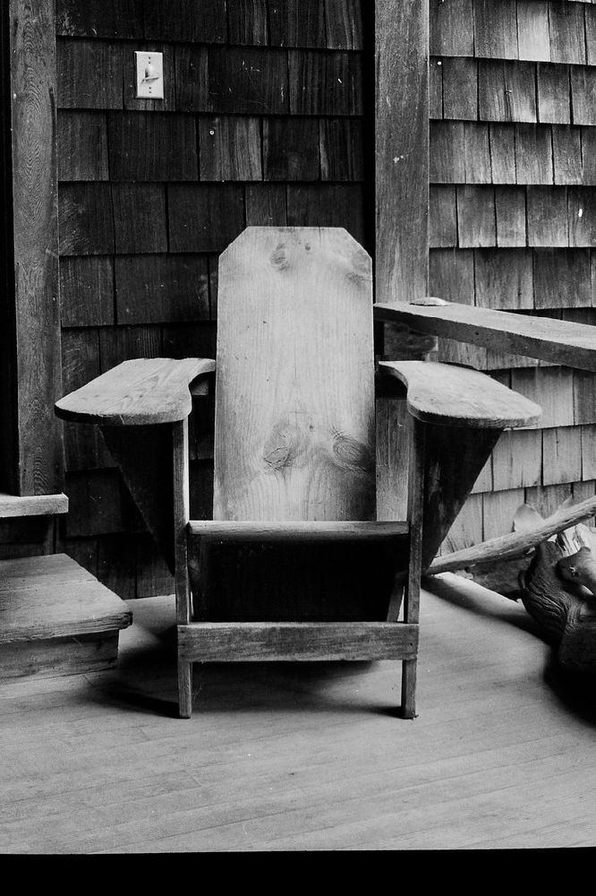 The first Adirondack Chair designed by Thomas Lee. Also called the Westport Chair